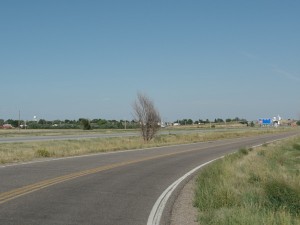 Looking toward the water tower (left) and grain towers (right)