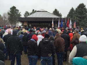 Crowd at Wreaths Across America at Fort Logan National Cemetery