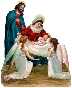 Nativity with angels