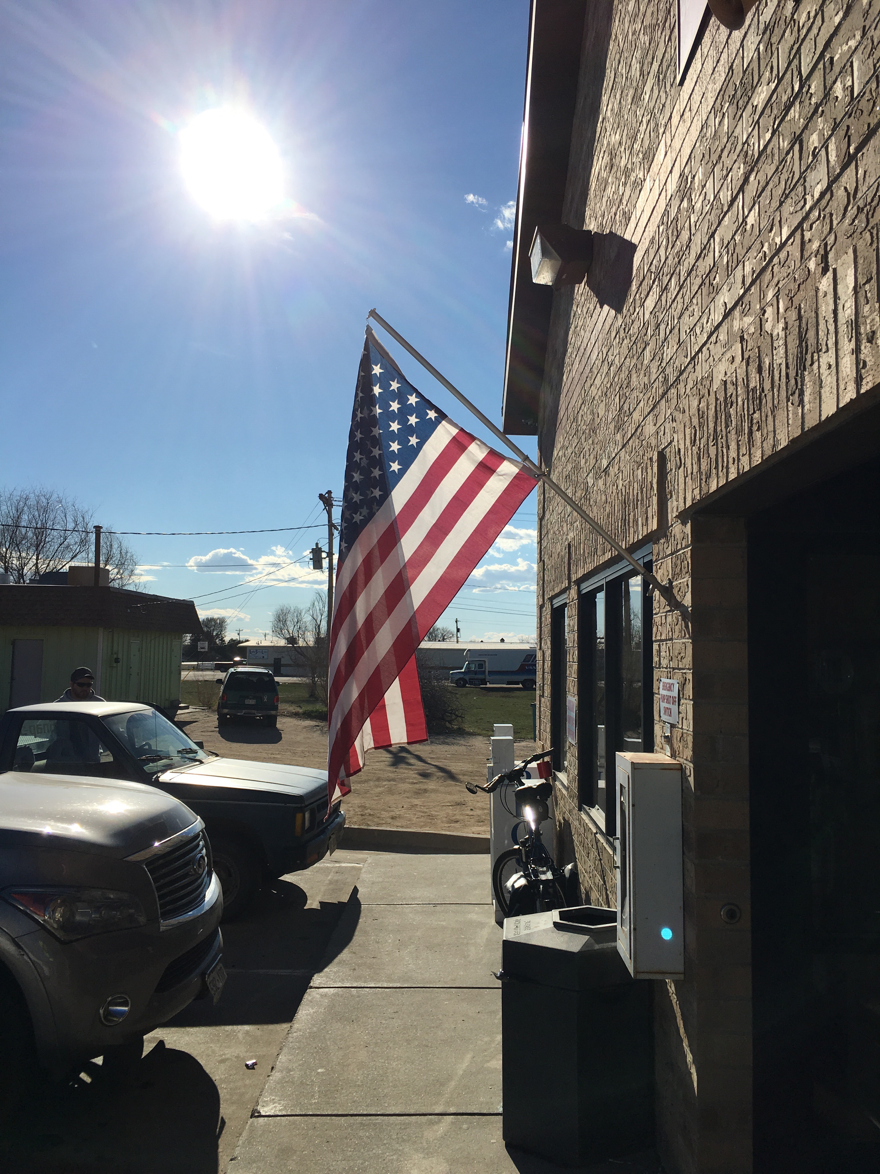 American flag at the Strasburg Convenience Store