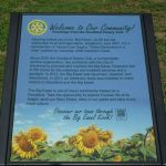 Plaque about the giant Van Gogh painting